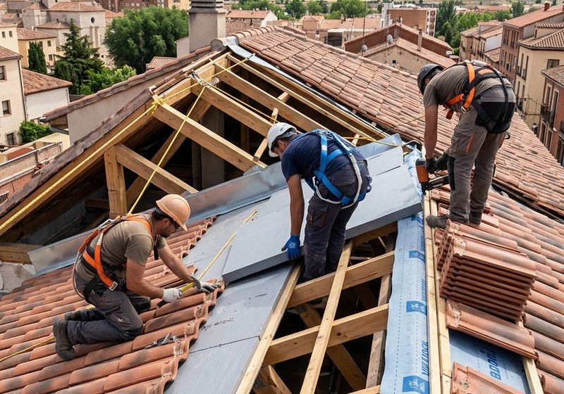 Antes de la rehabilitación de tejado y cubierta en Delicias
